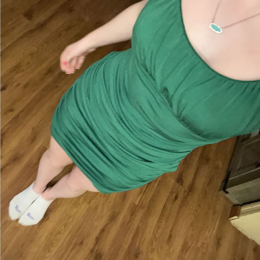 green soft dress perfect for going out or dancing!!
